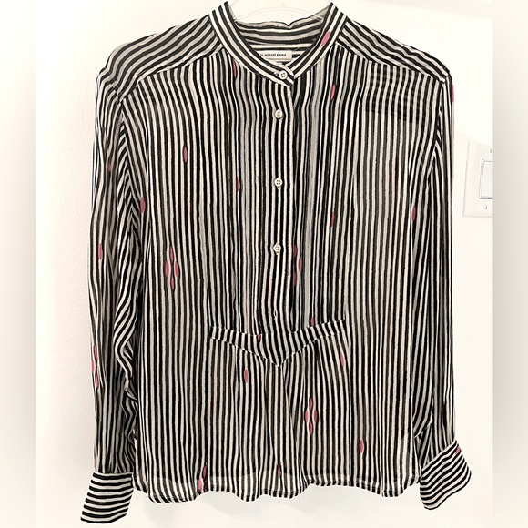 Isabel Marant Etoile Striped  Popover Top Sz 38/ US 6 - Picture 1 of 5